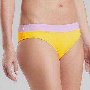 Athleta Yellow Bikini Bottoms large nwt